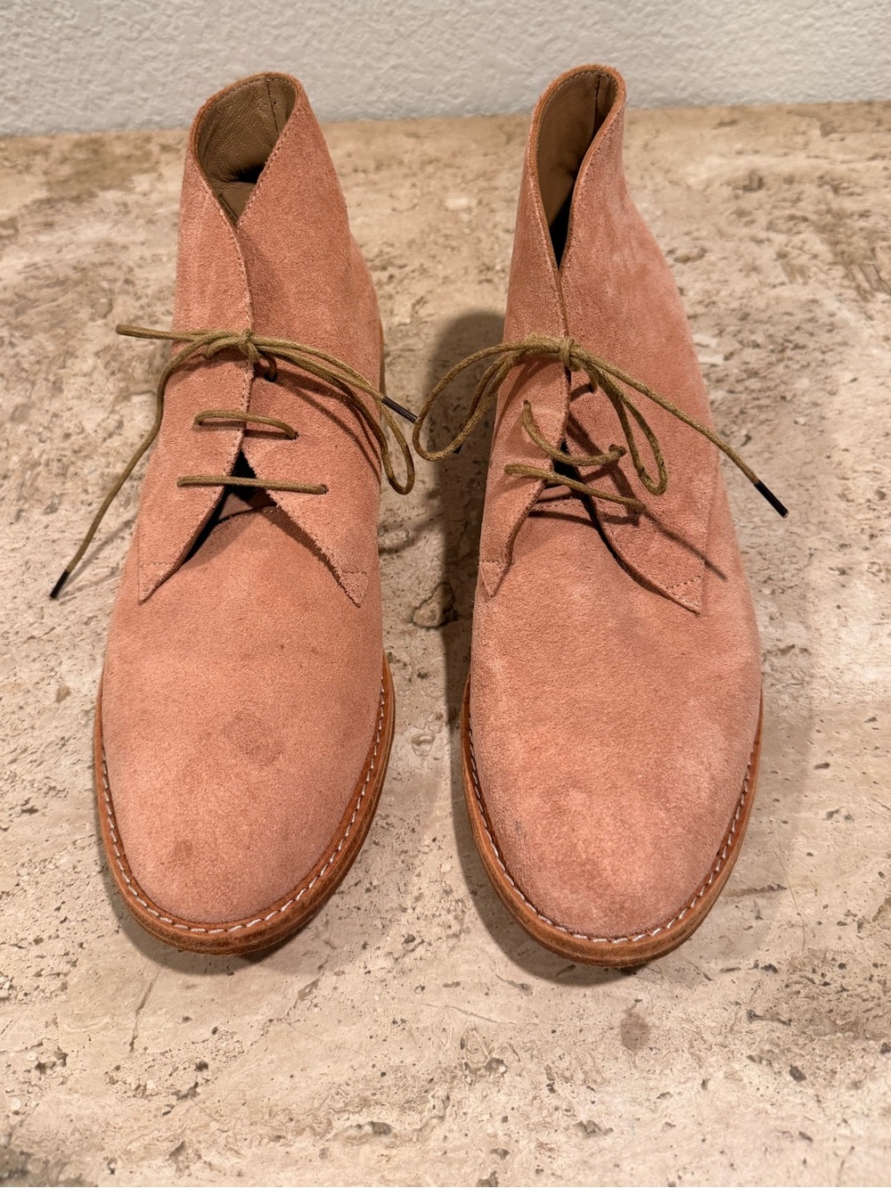 HUMA BLANCO Blush Suede Lace-Up Ankle Boots for Women - Picture 3 of 6